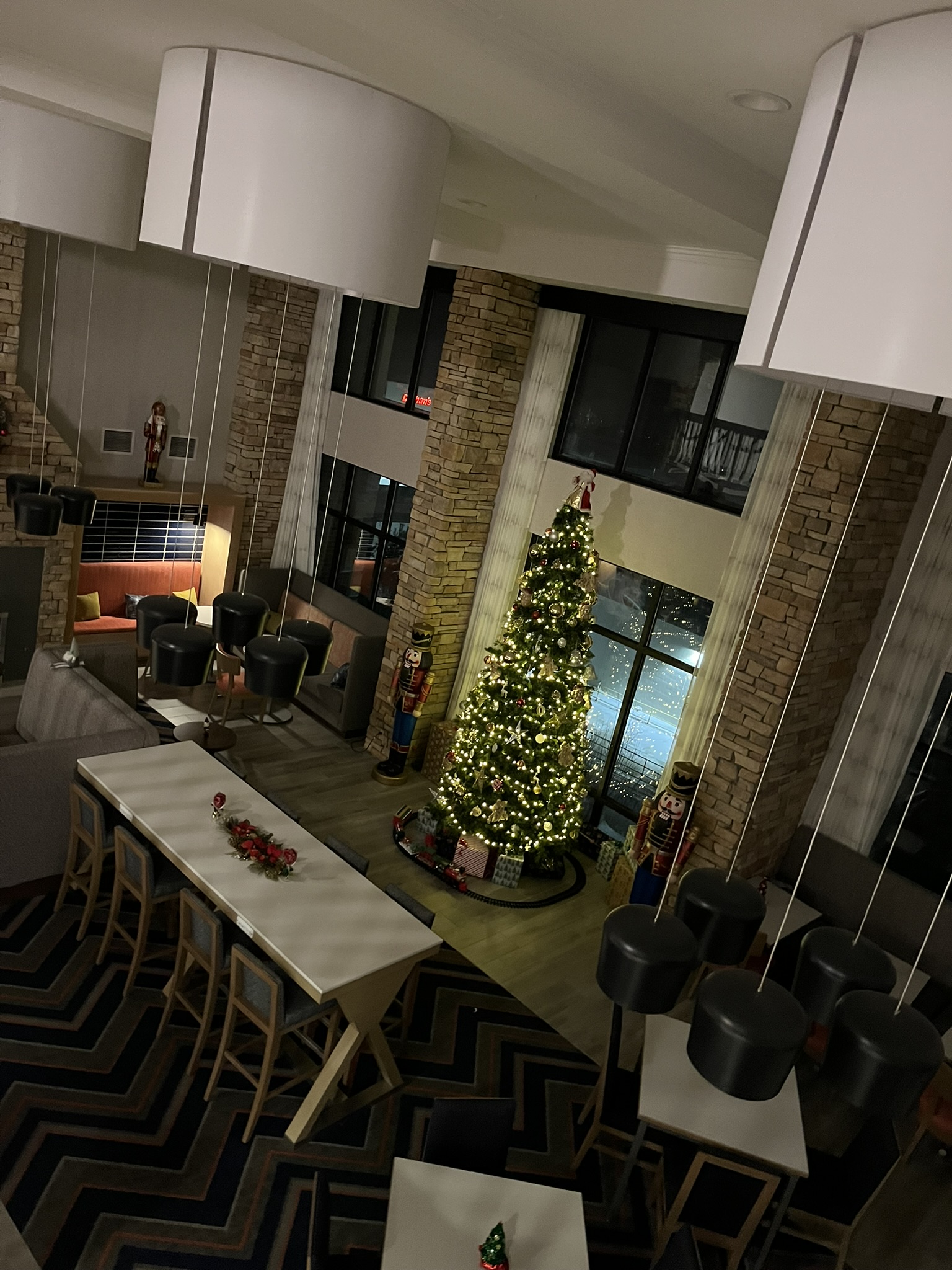 Lobby at Christmas