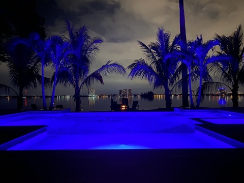 Pool at Night, Blue