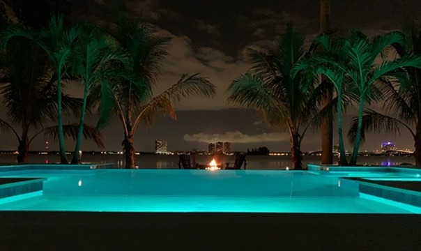 Pool at Night, Teal